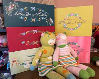 knitting kits and finished projects