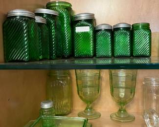 Vintage and uranium glass