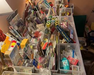 Sewing and crafting supplies (this photo is just a fraction of what is available)