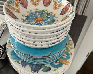 William Sonoma melamine plates and bowls