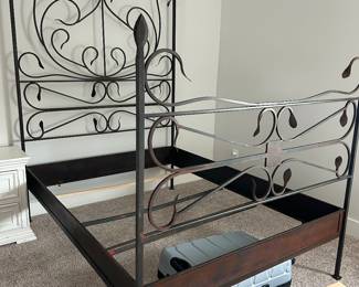 Heavy iron queen bed frame . 7’ tall