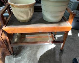 . . . mid-century modern TV stand planters