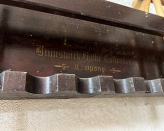 Antique Bruswick Pool Cue Rack for Pool Table