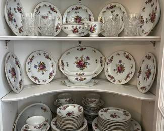 Several Sets of Floral China with Serving Pieces