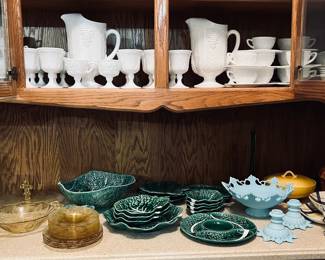 Milk Glass and Majolica 