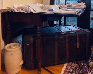 Indian Head Crock and Trunk 