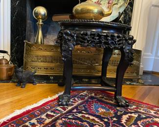 Brass Fireplace Fenders, Andirons