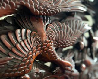 Heavily Carved Chinese Settee