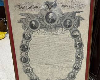 JOHN BINNS DECLARATION OF INDEPENDENCE - 1968 REPRODUCTION. Great piece of history. 