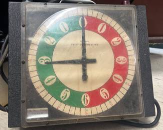 Wrestling time clock. 