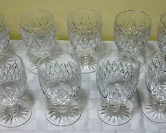 Vintage Waterford Crystal Boyne Goblets - 13 pieces 5.25" Tall