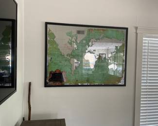 Glass Map Mirror