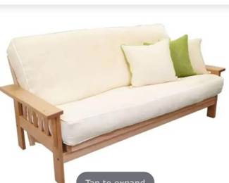 Futon sleeper sofa from the futon store. Convert two full-size bed.