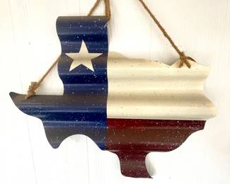 Metal Texas wall hanging