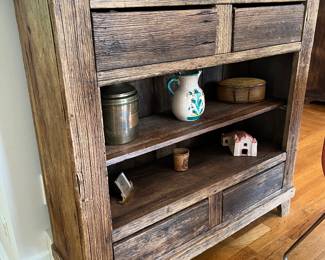 42. Rustic 4 Drawer Chest w/ One Shelf (47" x 16" x 45")
