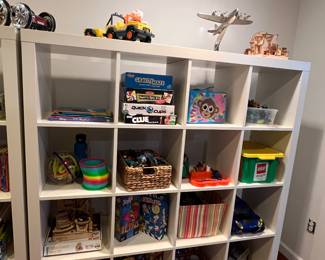 99. White Storage Bin Cabinet (59" x 15" x 59")