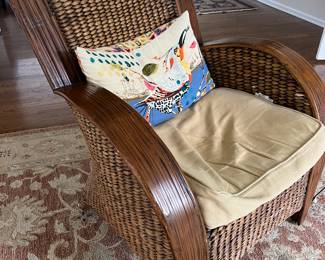 56. Rattan Arm Chair (31" x 27" x 38")