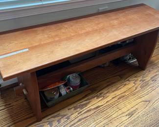 10. Wooden Bench (43.5" x 12" x 16")