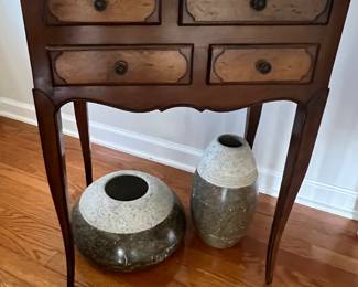 32. Two Tone 2 Drawer Accent Table (41" x 14" x 28")
