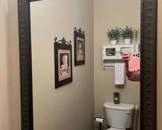 35. Beveled Mirror w/ Pressed Frame (27" x 32")