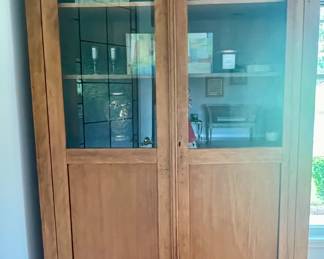 27. Vintage Armoire w/ Glass Doors (47" x 16" x 79")