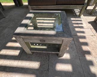 116. The Source End Table w/ Glass Inset Top (20" x 20" x 16")