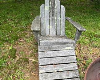 109. Pair of Adirondack Chairs w/ Ottomans