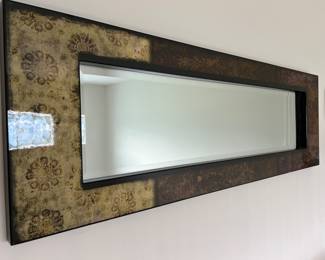 55. Beveled Mirror w/ Painted Frame (59" x 20")