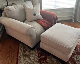 27. Arm Chair (42" x 37" x 34") & Ottoman (28" x 23" x 17")