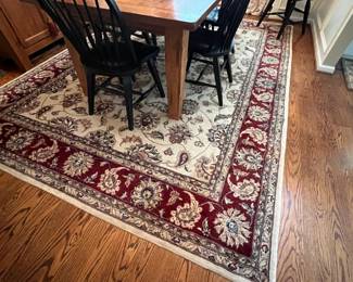 11. Red & Cream Oriental Rug (11'3" x 7'9")