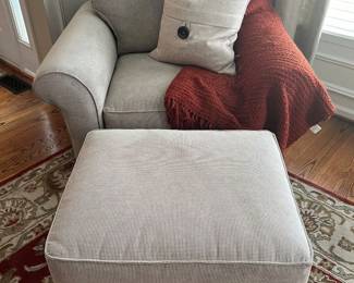 27. Arm Chair (42" x 37" x 34") & Ottoman (28" x 23" x 17")