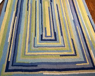 79.Blue & Green Rug (8'11" x 6')