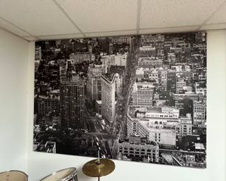 95. Black & White Canvas of Flatiron Building (79" x 55")