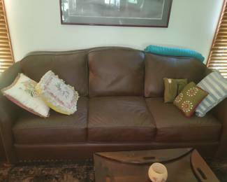 3 Pc matching leather sofa, loveseat, chair and ottoman