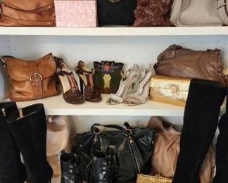 Assortment of Name Brand Shoes and Handbags