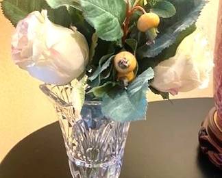 Glass Vase w flowers $24