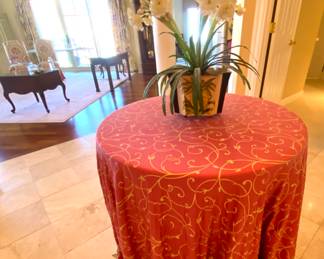 SOLD   $ 54 Round Table    Deep Fringe