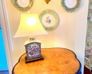Sold  $ 55  Porcelain Lamp & Shade      G reat Condition 
