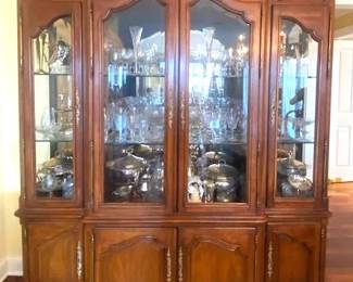 SALE PRICE is $ 240!!!$795 Century  Breakfront  Glass Shelves