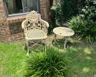 Single chair and table