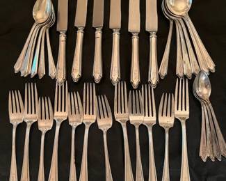 Sterling flatware, service for 6