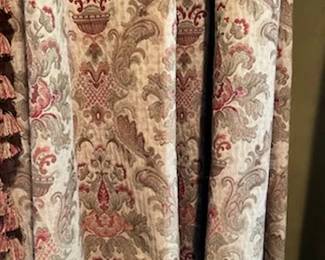 One of many pairs of drapes to be sold 