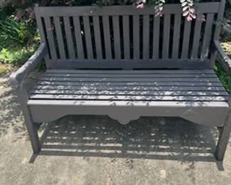 Garden wooden bench