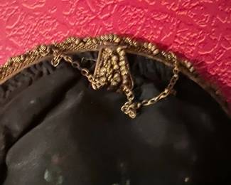 Hand painted on silk - antique purse