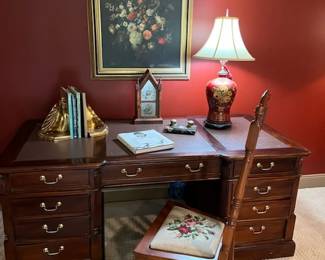 Mahogany partner's desk