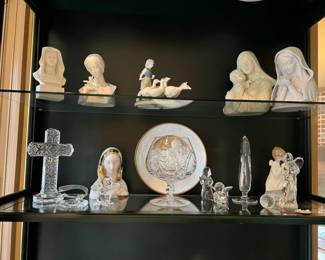 Items in curio cabinet