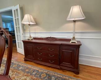 American Drew Solid Cherry Grove Credenzea   30” H x 70” W x 19” D