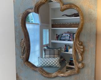 Baroque Italian Wood Oval Mirror