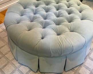 Custom Tufted Ottoman/Coffee Table. 36” W x 15” H