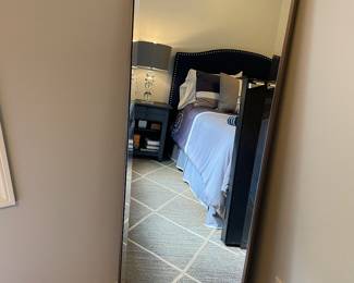 Leaning Metal Full Length Floor Mirror. 19.5” W x 60” H x 2” D